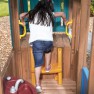 Medinė vaikų žaidimų aikštelė su čiuožykla ir smėlio dėže | Adventure Playhouse and Slide | Step2